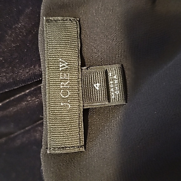 J. Crew Black Velvet V Neck Ruffle Tank Top 4 Preowned - Picture 8 of 9